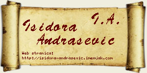 Isidora Andrašević vizit kartica